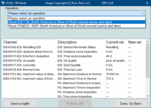 VCDS: Reset maintenance Drainage