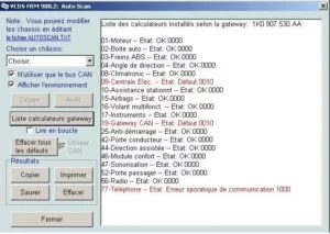 VCDS: Clear fault codes