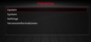 Access the Audi Red Engineering menu